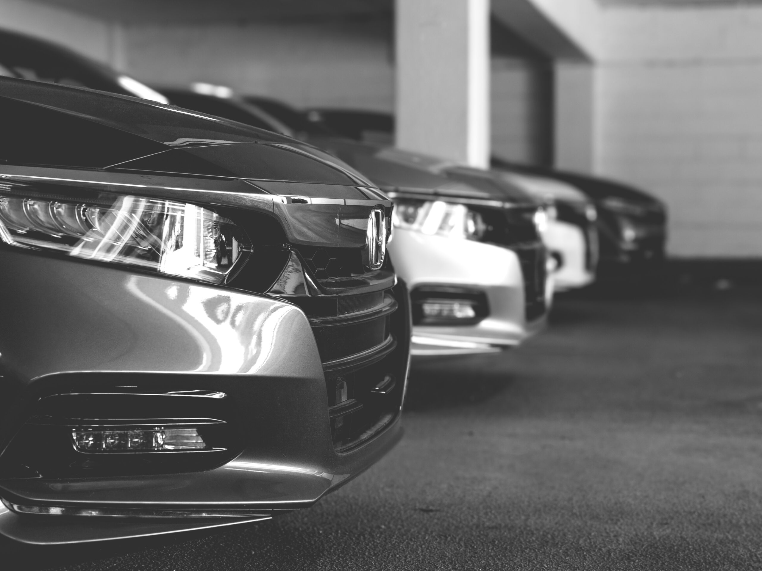 A row of Honda Accords at a dealership