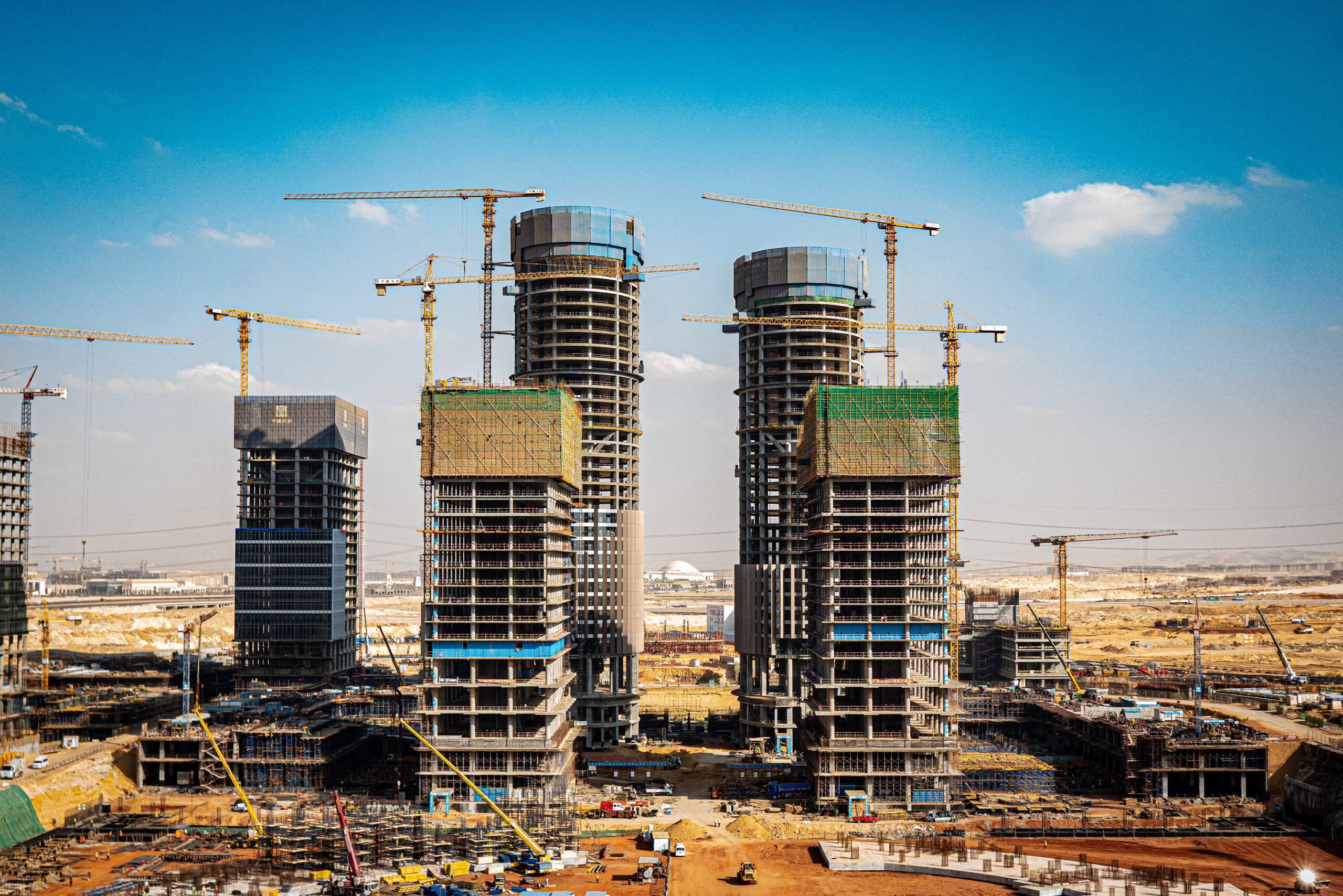 High-rise buildings under construction