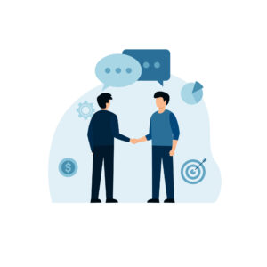customer relationship building vector image