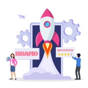 Digital Platforms for Brand Development vector image